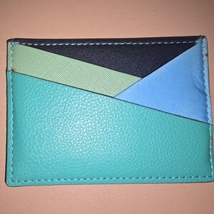 Me to We Modern Tri-Color Card Holder, 4" x 3", Like New!